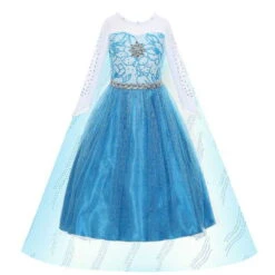 Kids Girls' Elsa Frozen Costume Dress Sequin Floral Performance Party Blue Maxi Long Sleeve Princess Sweet Dresses Fall Winter Regular Fit 3-10 Years -Slay Clothing Shop 03ec1a71 a4bc 489c a84b 6097dd99b8c7