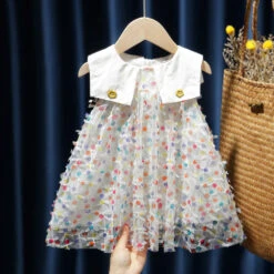 Kids Girls' Dress Solid Color Floral Short Sleeve Outdoor Active Fashion Cotton Above Knee Casual Dress A Line Dress Floral Dress Summer Spring 3-7 Years White Pink Red -Slay Clothing Shop 06060719 fe2f 4820 86bd fe7f4fc000e4