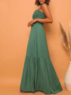 Women's Long Dress Maxi Dress Swing Dress Slip Dress Pure Color Casual Outdoor Daily Going Out Ruched Backless Sleeveless Strap Dress Slim Black Yellow Pink Spring Summer S M L XL -Slay Clothing Shop 062ebb63 cbd9 4d00 82fc d87634b0e7c7