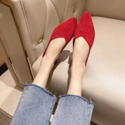 Women's Flats Dress Shoes Plus Size Wedding Work Daily Solid Colored Flat Heel Pointed Toe Elegant Classic Casual PU Loafer Wine Black Pink -Slay Clothing Shop 06c3e3f9 033b 4f98 ba71 33e99d5240d2