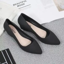 Women's Flats Dress Shoes Jellies Shoes Office Work Daily Solid Colored Summer Flat Heel Pointed Toe Basic Casual Minimalism PVC Loafer Black Pink Blue -Slay Clothing Shop 06c96a9e 4f6c 43d9 99cf 723e81b3b374