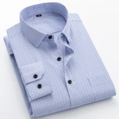Men's Dress Shirt Button Up Shirt Collared Shirt Non Iron Shirt A D G Long Sleeve Striped Collar Spring & Fall Wedding Work Clothing Apparel Button-Down -Slay Clothing Shop 0999066e ceac 4672 9bea 93d7d7c73aed