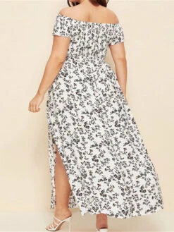 Women's Plus Size Casual Dress A Line Dress Floral Dress Floral Midi Dress Short Sleeve Print Off Shoulder Fashion Daily White Red Spring Summer L XL XXL 3XL 4XL -Slay Clothing Shop 0bbb4ad6 c216 4d84 a1a5 88cf036281da