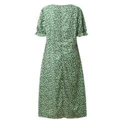 Women's Wrap Dress Floral Ditsy Floral Button Print V Neck Midi Dress Classic Daily Vacation Short Sleeve Summer Spring -Slay Clothing Shop 0c3346e6 8b10 48f4 b752 fcdee5a3423e