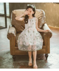 Kids Dress Girl Lace Flower Embroidery Princess For Girls Sleeveless Party Summer Cute Teenage Clothes -Slay Clothing Shop 0cfc6ea2 d3bc 4a8c a9dd 5c54b6f8f5b1