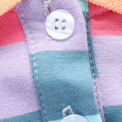 Kids Girls' Dress Rabbit Stripe Short Sleeve Casual Casual Sweet Cotton Above Knee Casual Dress A Line Dress Spring Fall 1-6 Years Light Rainbow Deep Rainbow -Slay Clothing Shop 0d5edd2d 91bb 48f4 9d38 70653de328f7