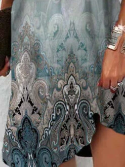 Women's Tribal Print V Neck Mini Dress Vintage Ethnic Daily Date Short Sleeve Summer Spring -Slay Clothing Shop 0e3b15ea 8217 4f61 b8e3 6e6461120cd5