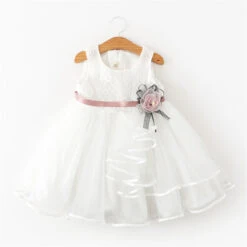 Kids Little Girls' Dress Flower Swing Dress Party Birthday Daily Lace Ruffle Mesh Green White Pink Sleeveless Cute Princess Sweet Dresses Spring Summer 2-6 Years -Slay Clothing Shop 0f5cbbdd e9da 49df 9a21 0f04b9ac08e3
