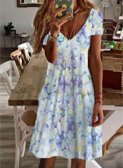 Women's Casual Dress T Shirt Dress Tee Dress Midi Dress White Short Sleeve Floral Print Fall Spring Summer V Neck Basic Daily Vacation 2023 S M L XL XXL 3XL -Slay Clothing Shop 1178388a 33b0 4602 8cf1 6e7acf6b1480