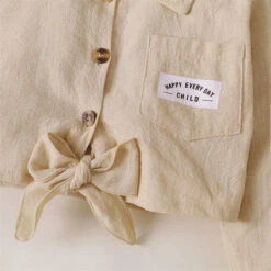 2 Pieces Toddler Girls' Plaid Pocket Dress Set Set Long Sleeve Fashion Outdoor 3-7 Years Summer Khaki -Slay Clothing Shop 1556d6cd bad0 4bbf aff4 505ac2acf347