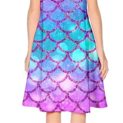 Kids Little Girls' Dress Mermaid Princess Party Color A Line Dress Daily Holiday Vacation Print Green Purple Pink Short Sleeve Casual Cute Sweet Dresses Spring Summer Regular Fit 3-12 Years -Slay Clothing Shop 162c7e54 1a53 4292 8c3a 2166371c09a4