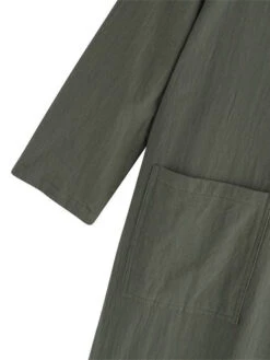 Women's Casual Dress Cotton Linen Dress Midi Dress Cotton Blend Basic Casual Outdoor Daily Vacation Crew Neck Pocket Long Sleeve Summer Spring Fall 2023 Loose Fit Black Wine Navy Blue Plain S M L XL -Slay Clothing Shop 16a3888b a79c 4c66 a2ca 4ba0312ea4e2