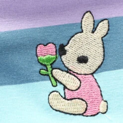 Kids Girls' Dress Rabbit Stripe Short Sleeve Outdoor Embroidered Button Fashion Streetwear Daily Cotton Knee-length Casual Dress Summer Dress Summer Spring 3-7 Years Pink Purple -Slay Clothing Shop 18abb62f 4f79 4f7e 8efd b945022be0d6