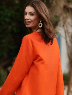 Women's Cotton Linen Shift Dress Knee-Length Crew Neck Pocket Spring Summer Fall -Slay Clothing Shop 18b01330 1109 4dab b1d1 3386a56c399c