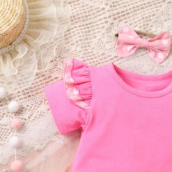 2 Pieces Toddler Girls' Polka Dot Ruffle Dress Set Set Short Sleeve Vacation Outdoor 1-3 Years Summer Yellow Pink Red 32 2 Pieces Toddler Girls' Polka Dot Ruffle Dress Set Set Short Sleeve Vacation Outdoor 1-3 Years Summer Yellow Pink Red -Slay Clothing Shop 1a5944ae 3776 45a5 960f e4bb473545ed