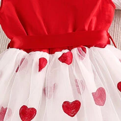 Kids Girls' Dress Solid Color Heart Short Sleeve School Adorable Daily Cotton Knee-length Summer Dress Summer Spring 3-7 Years Red -Slay Clothing Shop 1aff8fb5 81fe 46db bdb2 ba3c873b93f4