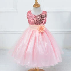 Kids Girls' Dress Flower Sleeveless Wedding Party Sequins Sweet Cotton Polyester Floral Embroidery Dress Tulle Dress Flower Girl's Dress Beige Black White -Slay Clothing Shop 1c07301f f895 4404 90ee 4c73ff20a76c