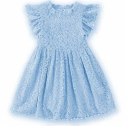 Kids Girls' Dress Party Dress Solid Color Short Sleeve Wedding Special Occasion Birthday Lace Ruffle Elegant Fashion Princess Cotton Lace Knee-length Lace Dress Party Dress A Line Dress Summer Spring -Slay Clothing Shop 1d2a1a7b f065 4b95 94bf d5a06867b0d1