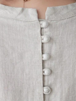 Women's Casual Dress Cotton Linen Dress A Line Dress Midi Dress Linen Cotton Blend Basic Modern Outdoor Daily Vacation Stand Collar Pocket Sleeveless Summer Spring 2023 Loose Fit Navy Blue Apricot -Slay Clothing Shop 1d47bd11 6b50 4fb8 9aff 092975ab7815