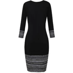 Women's Shift Dress Church Dress Knee Length Dress Black Long Sleeve Print Print Fall Winter Autumn Crew Neck Elegant Winter Dress Fall Dress 2023 S M L XL XXL -Slay Clothing Shop 1ed0dc2d 4147 419e ab3a 678e65bb0583