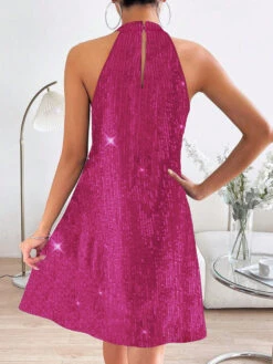 Women‘s Little Black Party Dress Plain Sequin Halter Neck Sleeveless Dress Mini Dress Black Fuchsia Summer Spring Fall Wedding Guest Evening Party Summer Dress S M L XL 2XL 3XL -Slay Clothing Shop 20de6c5c ed8b 400e 8f20 fe90fd8bb7e2
