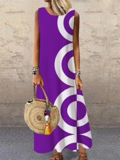 Women's Shift Dress Long Dress Maxi Dress Black Sleeveless Geometric Print Spring Summer Crew Neck S M L XL XXL 3XL -Slay Clothing Shop 22022ee1 08bb 430a 9be4 26ef8d883899