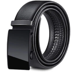 Men's Faux Leather Belt Dress Belt Ratchet Belt Casual Belt Box Buckle Black White Faux Leather Fashion Business Formal Work Daily Holiday