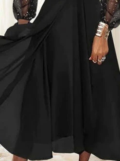 Women‘s Wedding Guest Dress Party Dress Cocktail Dress Long Dress Maxi Dress Black Long Sleeve Polka Dot Mesh Summer Spring Fall V Neck Fashion Wedding Guest S M L XL 2XL 3XL -Slay Clothing Shop 25f9ad3c 205d 4a1b a75a 2c6a1b6bc597