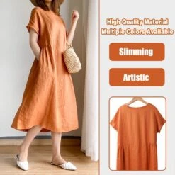 Women's Casual Dress Shift Dress Midi Dress Pink Navy Blue Blue Short Sleeve Pure Color Pocket Spring Summer Crew Neck Basic Daily Weekend Spring Dress -Slay Clothing Shop 2932c598 9f7f 45d8 a8d6 443db16977ce