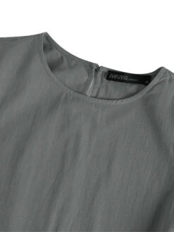 Women's Casual Dress Cotton Summer Dress Midi Dress Linen Cotton And Linen Lace Up Pocket Basic Classic Daily Vacation Crew Neck Sleeveless Summer Spring Navy Blue Orange Plain -Slay Clothing Shop 29924297 5649 42e9 b941 f687a366734f