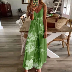 Women's Floral Slip Dress V Neck Long Dress Maxi Dress Light Pink Light Green Fuchsia Sleeveless Print Spring Summer Slim 2023 S M L XL XXL -Slay Clothing Shop 2bc4841b fbb3 4819 bc48 384dc8e37355