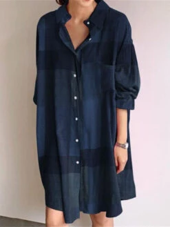 Women's Shirt Dress Cotton Linen Dress Casual Dress Mini Dress Cotton Blend Fashion Casual Outdoor Daily Shirt Collar Button Print Long Sleeve Summer Spring Fall 2023 Loose Fit Yellow Red Blue Plaid -Slay Clothing Shop 2c72ec7c ea9b 4b70 96ee 5d10245c08ea