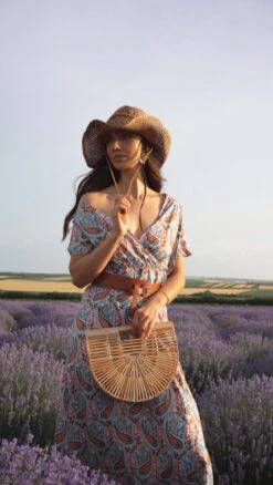 Women's Floral Print Ruffle Belted Surplice Neck Maxi Long Dress Bohemia Classic Daily Short Sleeve Summer Spring -Slay Clothing Shop 2f0aa125 293c 4d1c aa54 3cb3954714b7