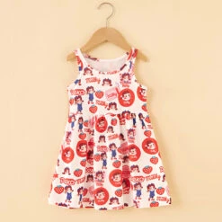 Toddler Girls' Floral Dress Solid Color Animal Cartoon Short Sleeve School Active Daily Cotton Knee-length A Line Dress Floral Dress Summer Dress Summer Spring 7-13 Years Colorful Bear Milk Silk -Slay Clothing Shop 300ed157 25b1 44a4 989c 292ced86ad57