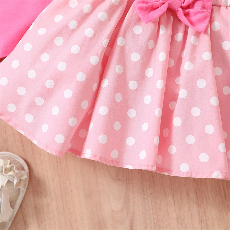 2 Pieces Toddler Girls' Polka Dot Ruffle Dress Set Set Short Sleeve Vacation Outdoor 1-3 Years Summer Yellow Pink Red 16 2 Pieces Toddler Girls' Polka Dot Ruffle Dress Set Set Short Sleeve Vacation Outdoor 1-3 Years Summer Yellow Pink Red - Image 16