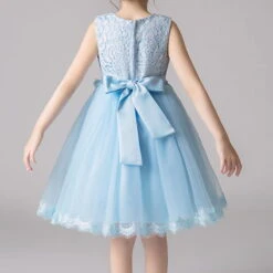 Kids Girls' Dress Solid Colored Sleeveless Performance Party Mesh Bow Princess Sweet Cotton Tulle Knee-length Floral Embroidery Dress A Line Dress Summer 4-13 Years White Pink Blue -Slay Clothing Shop 30290dda 0d5c 4f45 a542 a8d23e964065