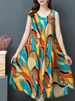 Women's Pajamas Nightgown Nightshirt Dress Flower Simple Comfort Soft Home Daily Bed Cotton Breathable Crew Neck Sleeveless Dress Summer Spring Gold Black Black -Slay Clothing Shop 32d189d8 2382 4a39 8670 c9975b6825be