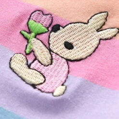 Kids Girls' Dress Rabbit Stripe Short Sleeve Casual Casual Sweet Cotton Above Knee Casual Dress A Line Dress Spring Fall 1-6 Years Light Rainbow Deep Rainbow -Slay Clothing Shop 331074bf 3316 4b58 a5ee 36feed62f4f2