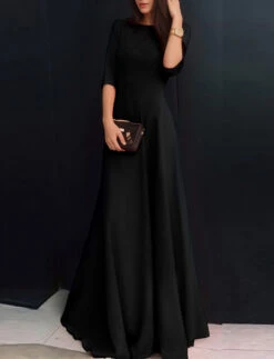Women's Party Dress New Year's Eve Dress Swing Dress Long Dress Maxi Dress 3/4 Length Sleeve Crew Neck Elegant Formal Party Fall Spring Summer -Slay Clothing Shop 3462cbed dd4d 4470 a0b1 90cc5e5d3720