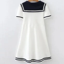 Kids Girls' Dress Solid Color Short Sleeve Casual Cute Adorable Cotton Knee-length Summer Dress Summer Spring 3-13 Years White Royal Blue -Slay Clothing Shop 371bc11d 08f9 463b 81f6 e933c89a2e1c