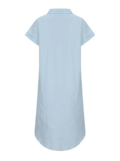 Women's Casual Dress Denim Shirt Dress Midi Dress Denim Fashion Casual Outdoor Daily Vacation Shirt Collar Button Pocket Short Sleeve Summer Spring Fall 2023 Loose Fit Navy Blue Blue Sky Blue Plain S -Slay Clothing Shop 38adb4c7 9c68 4935 9696 0fd2880d9b0a