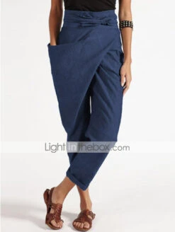 Women's Dress Pants Cotton Blend Mid Waist Ankle-Length Black Fall & Winter -Slay Clothing Shop 39b09f83 817f 4eb1 a288 64c19d9d6f88