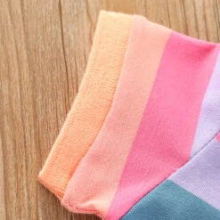 Kids Girls' Dress Rabbit Stripe Short Sleeve Outdoor Embroidered Button Fashion Streetwear Daily Cotton Knee-length Casual Dress Summer Dress Summer Spring 3-7 Years Pink Purple -Slay Clothing Shop 3a978d01 1596 4a39 bf08 fc8dd2cd643c