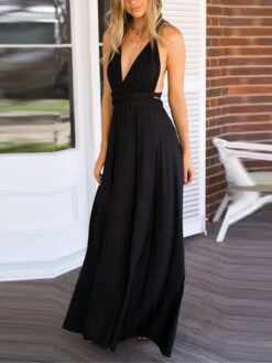 Women's Prom Dress Party Dress New Year's Eve Dress Swing Dress Long Dress Maxi Dress Black Red Green Sleeveless Backless Summer Spring Halter -Slay Clothing Shop 3b11bbed 19a0 4395 b66c f62a974efbbf