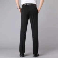 Men's Dress Pants Trousers Pocket Straight Leg Solid Colored Comfort Wedding Office Business Streetwear Casual Black Deep Blue Micro-elastic -Slay Clothing Shop 3b5f10f4 7573 4066 b067 aa1f17baded8