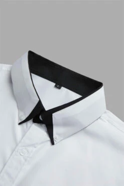 Men's Dress Shirt Button Down Shirt Collared Shirt Non Iron Shirt White Pink Navy Blue Long Sleeve Plain Collar All Seasons Wedding Work Clothing Apparel -Slay Clothing Shop 3b72e268 d409 4e41 b74f 5f528c55c281