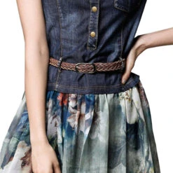 Women's Denim Dress Swing Dress Modern Dress Maxi Long Dress Denim Stylish Elegant Formal Outdoor Daily V Neck Patchwork Embroidered Short Sleeve Summer Spring Fall 2023 Regular Fit Black Blue Floral -Slay Clothing Shop 3e782e04 01b0 48df afa4 4a1be342e8fc