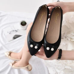 Women's Flats Dress Shoes Plus Size Daily Solid Colored Summer Bowknot Flat Heel Pointed Toe Elegant Sweet Walking Faux Leather PU Loafer Silver Black Gold -Slay Clothing Shop 423266da 6723 428a 9af5 01989b53377f