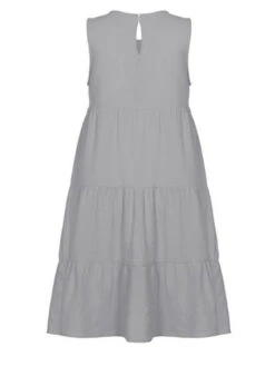 Women's Casual Dress Cotton Linen Dress A Line Dress Midi Dress Cotton Blend Basic Modern Outdoor Daily Vacation Crew Neck Ruched Patchwork Sleeveless Summer Spring 2023 Regular Fit ArmyGreen Black -Slay Clothing Shop 42d1b9c9 507a 44f3 acb6 49ed6016a56c