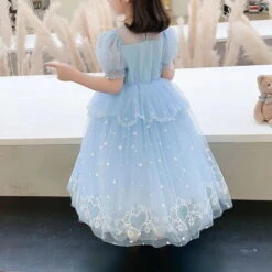 Kids Girls' Party Dress Cartoon Heart Short Sleeve Formal Performance Mesh Princess Beautiful Cotton Maxi Party Dress Swing Dress Summer Spring 3-10 Years Light Blue -Slay Clothing Shop 4370ef24 f006 4024 875f 15c148947432